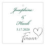 Forever Swirly Square Favors Wedding Hang Tag